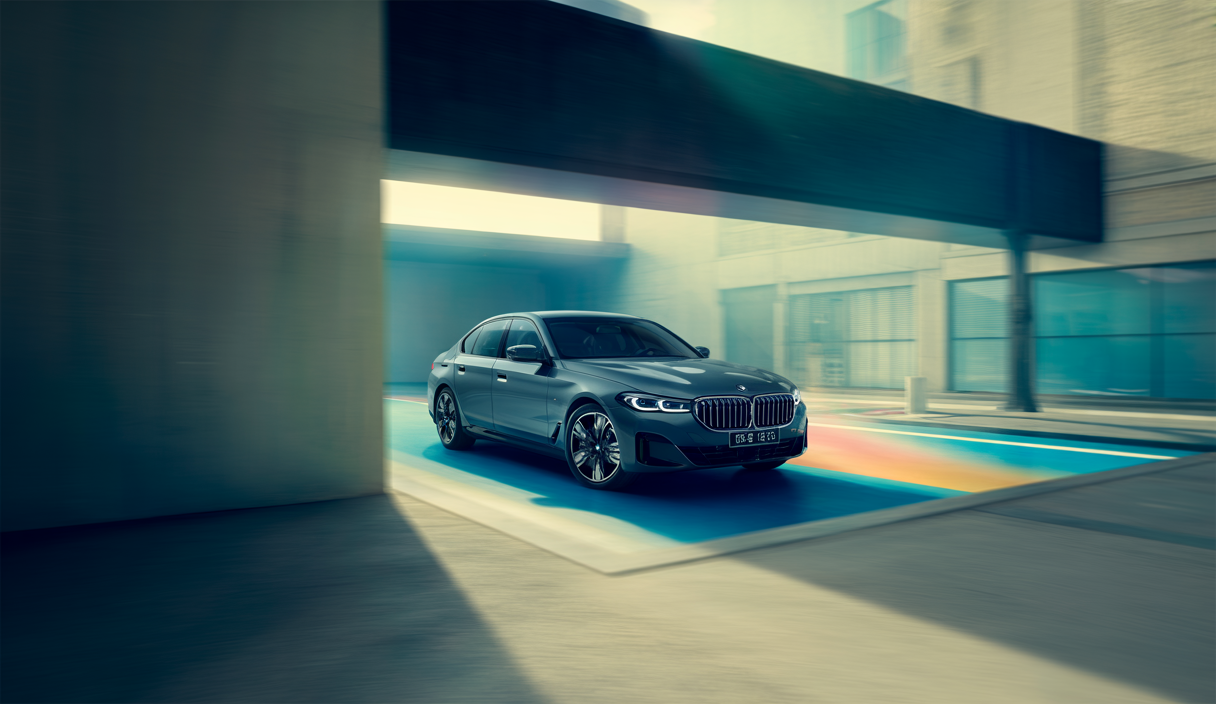 Représentation de la BMW 530 2026, véhicule de luxe à l'élégance moderne