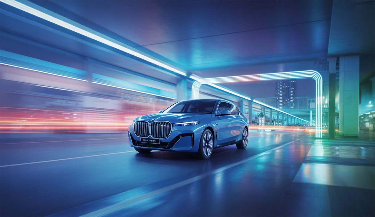 Illustration du BMW iX3 2025 sur la plateforme Neue Klasse, voiture électrique de nouvelle génération.