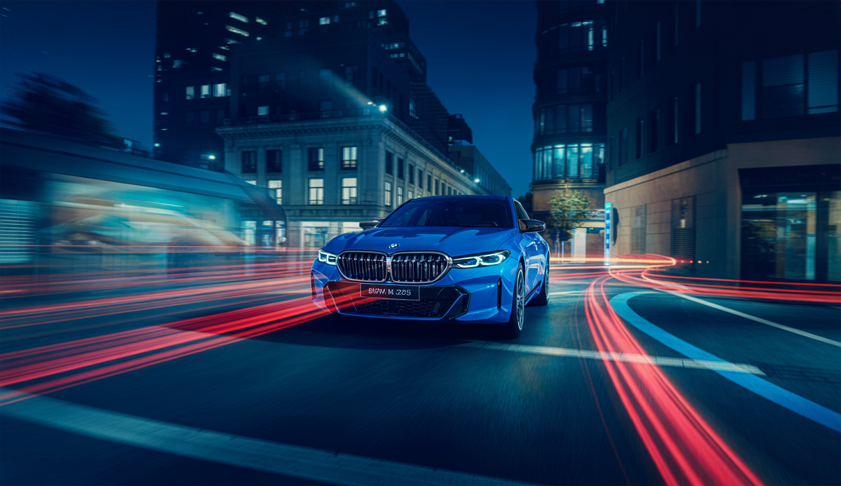 Illustration détaillée de la BMW M5 2025 hybride rechargeable