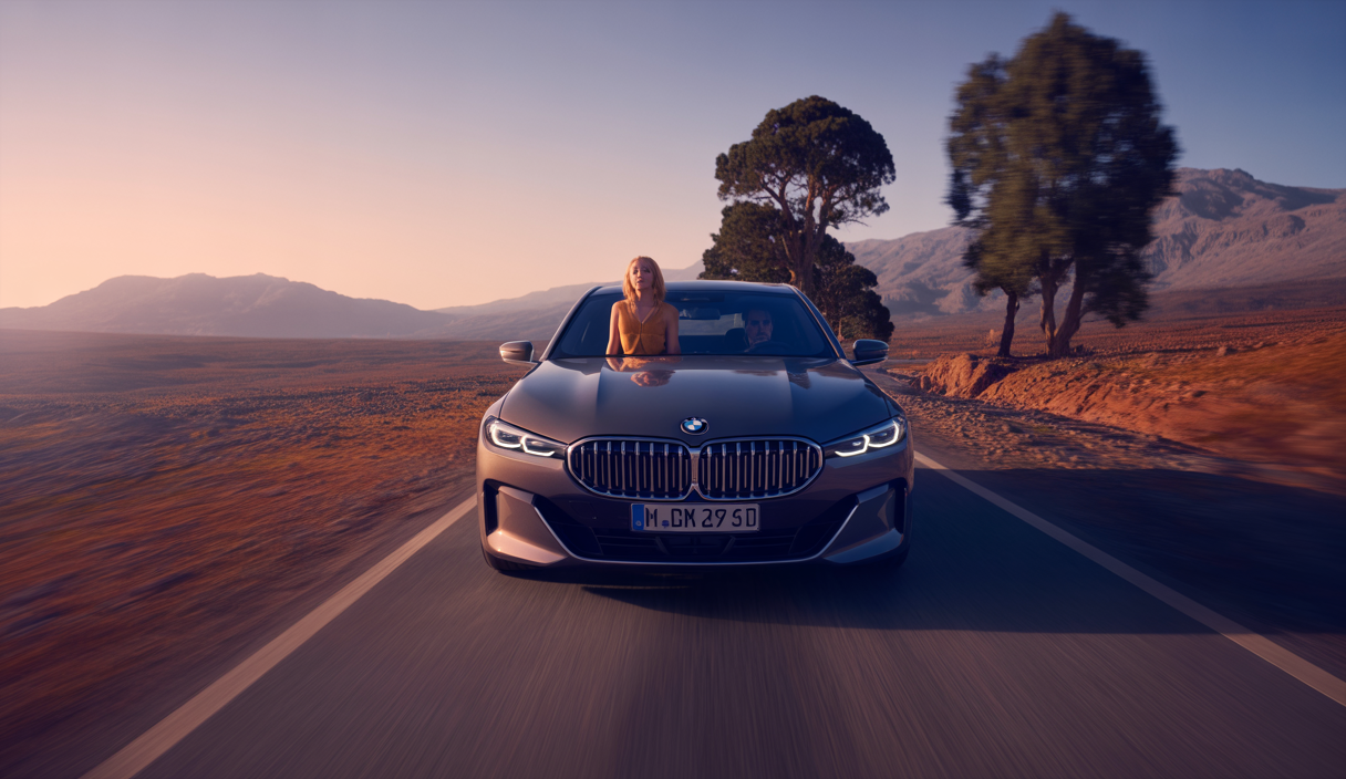 Scène captivante d'un road trip BMW symbolisant l'innovation et la liberté
