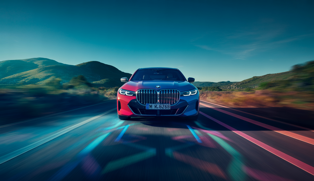 BMW illustrant l'innovation technologique de conduite avec Curve-Ahead View