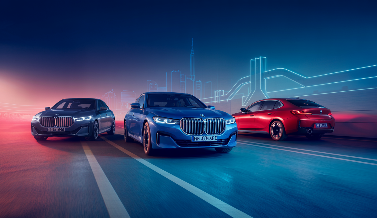 Illustration de véhicules BMW au design sophistiqué