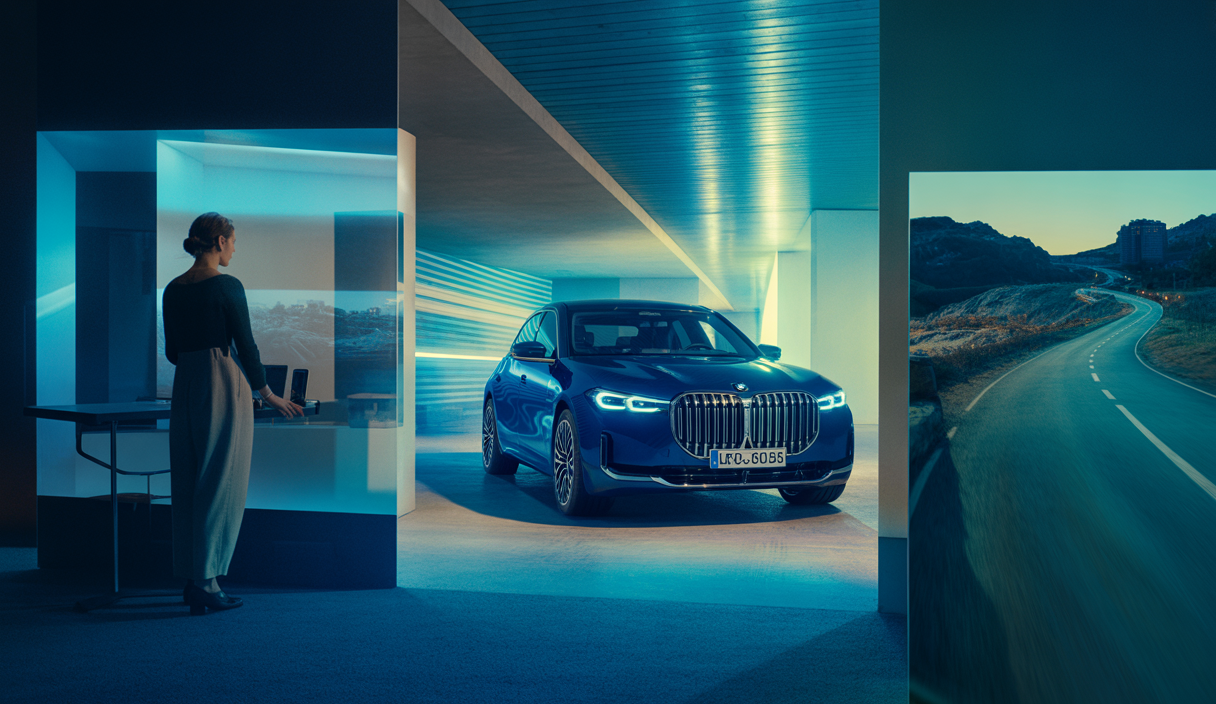 Voiture BMW luxueuse illustrant l'innovation centrée sur l'utilisateur