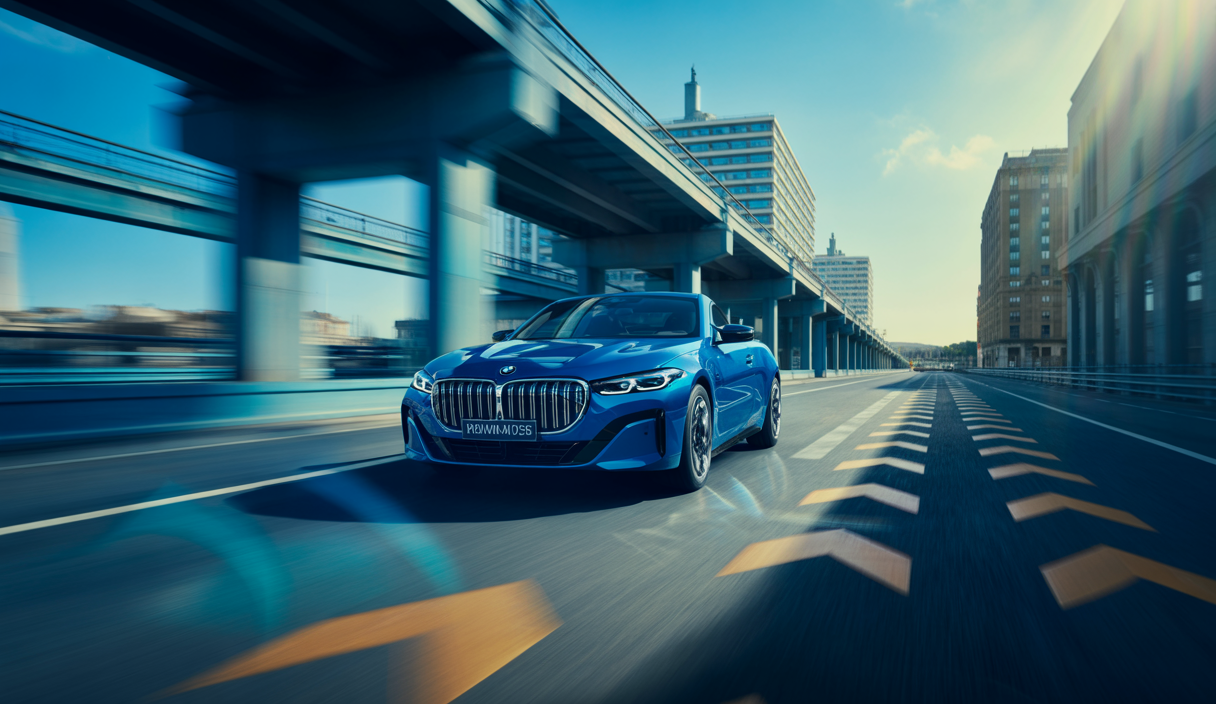 Vue dynamique de la BMW M8 Cabriolet 2024 en pleine course