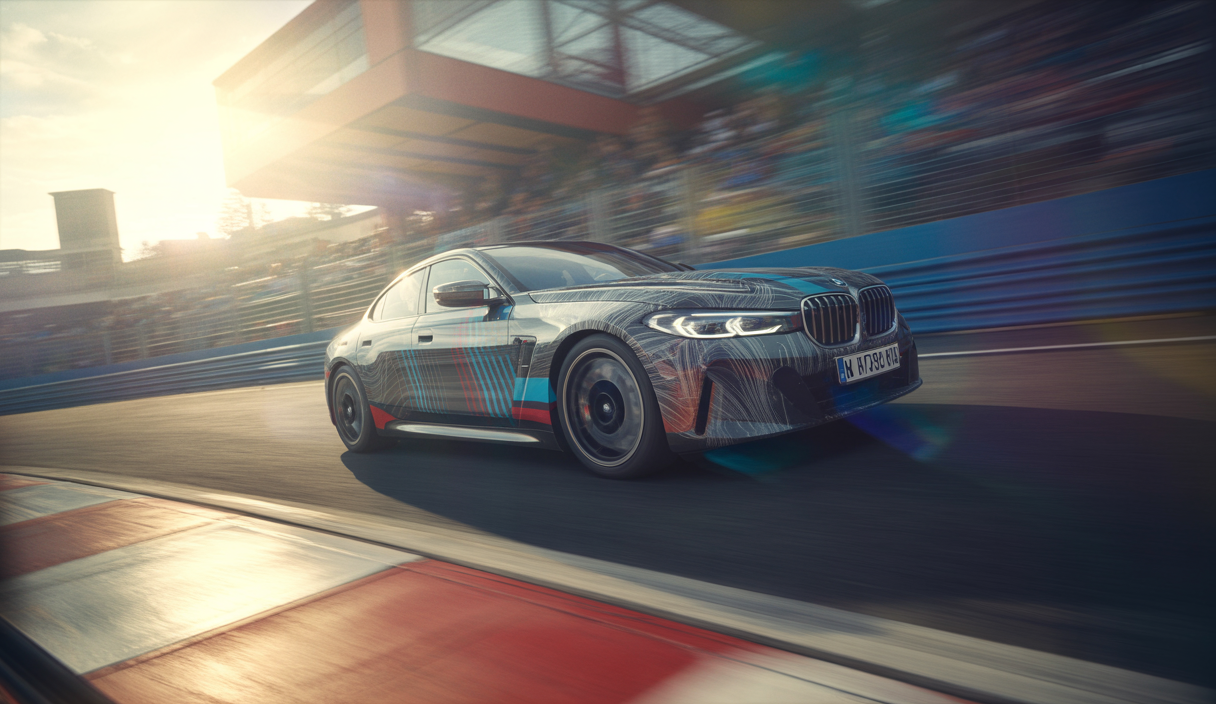 BMW Motorsport en pleine compétition sur un circuit automobile, défi technique et performance.