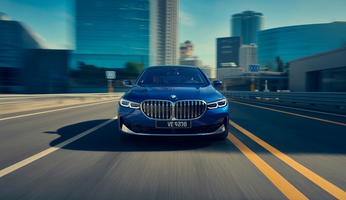 Une illustration colorée et dynamique d'une BMW montrant l'ergonomie et l'accessibilité exceptionnelle de ses fonctionnalités