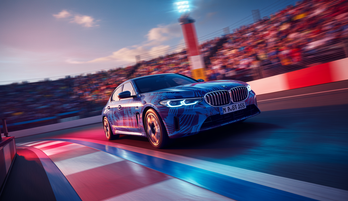 BMW Motorsport affichant l'émotion vive des courses automobiles